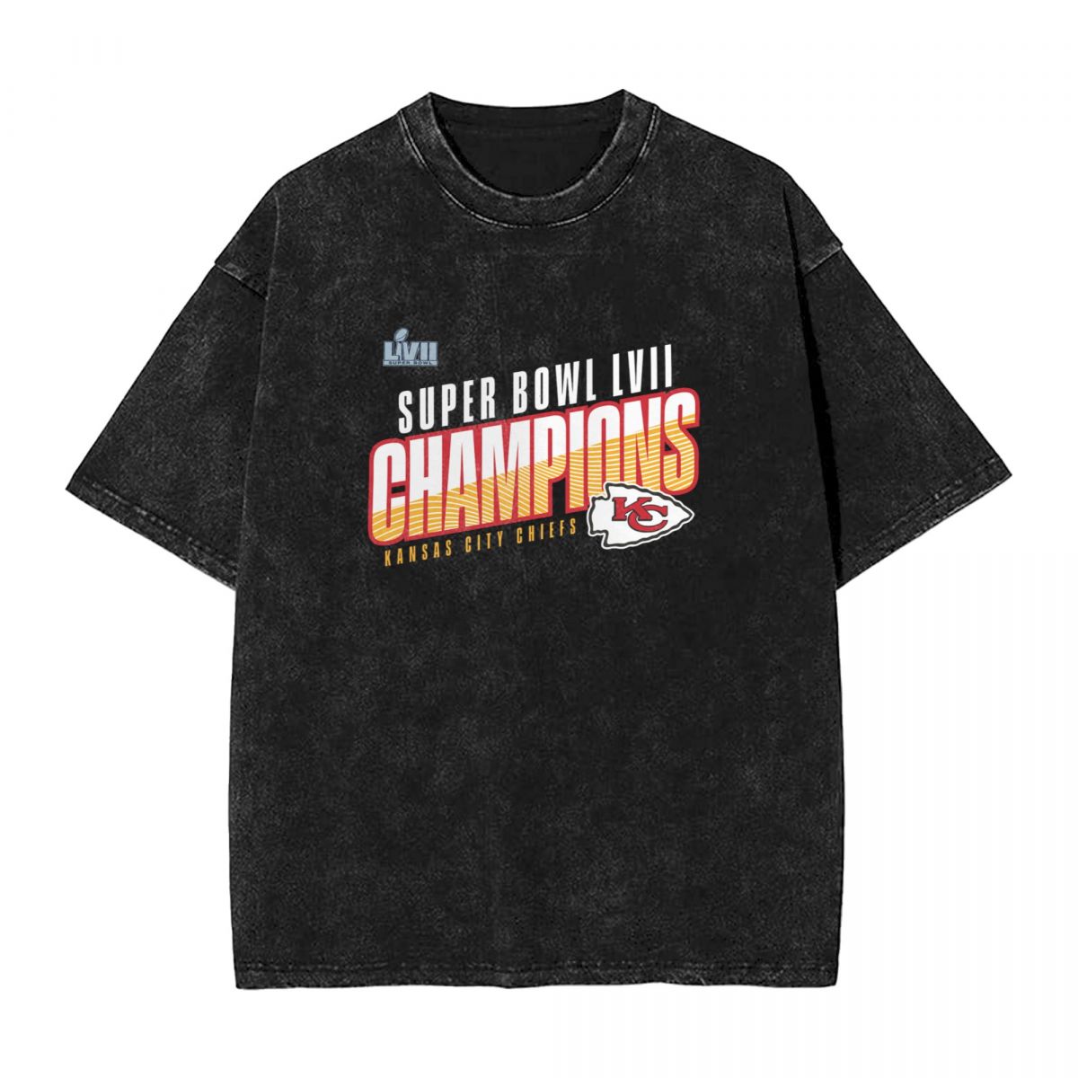 Kansas City Chiefs Super Bowl LVII Champions Victory Formation Men's Oversized Streetwear Tee Shirts