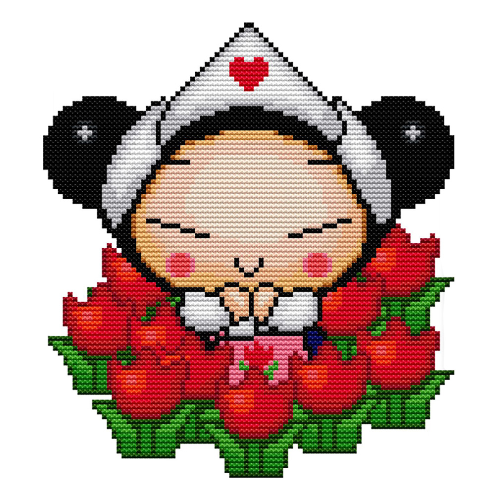 

Gardener - 14CT Stamped Cross Stitch - 20*22CM, 501 Original