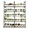 [US Local Warehouse] Industrial Pipe Shelf 5 Tier 72 Inch Industrial Wall Shelves with Solid Wood Plank Pipe Shelving Wall Mounted for Kitchen and Bar Shelving