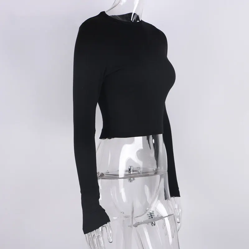 Churchf Churchf New Bai Fumei Sexy Tight Round Neck Jacket Show Thin Long-Sleeved T-Shirt Bottom Shirt