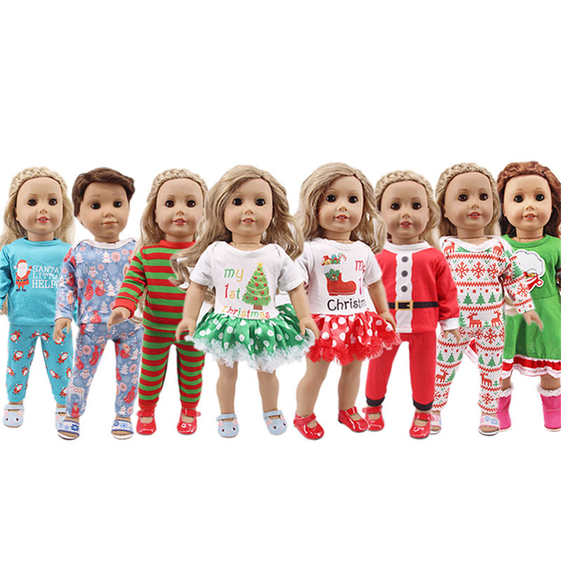 18inch Christmas doll clothes A variety of dresses