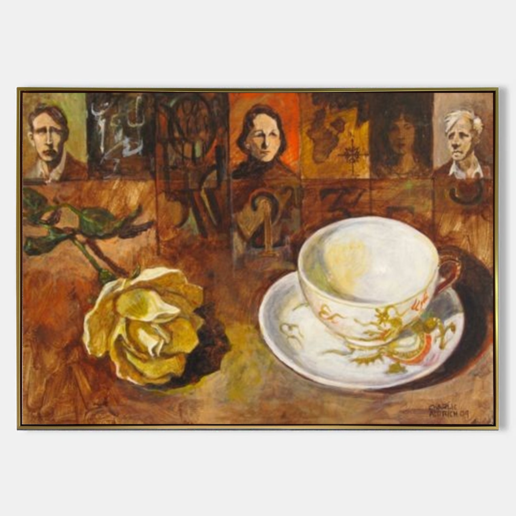 Arabelart Framed Canvas Art / Hand-Painted Masterpiece / AR1514