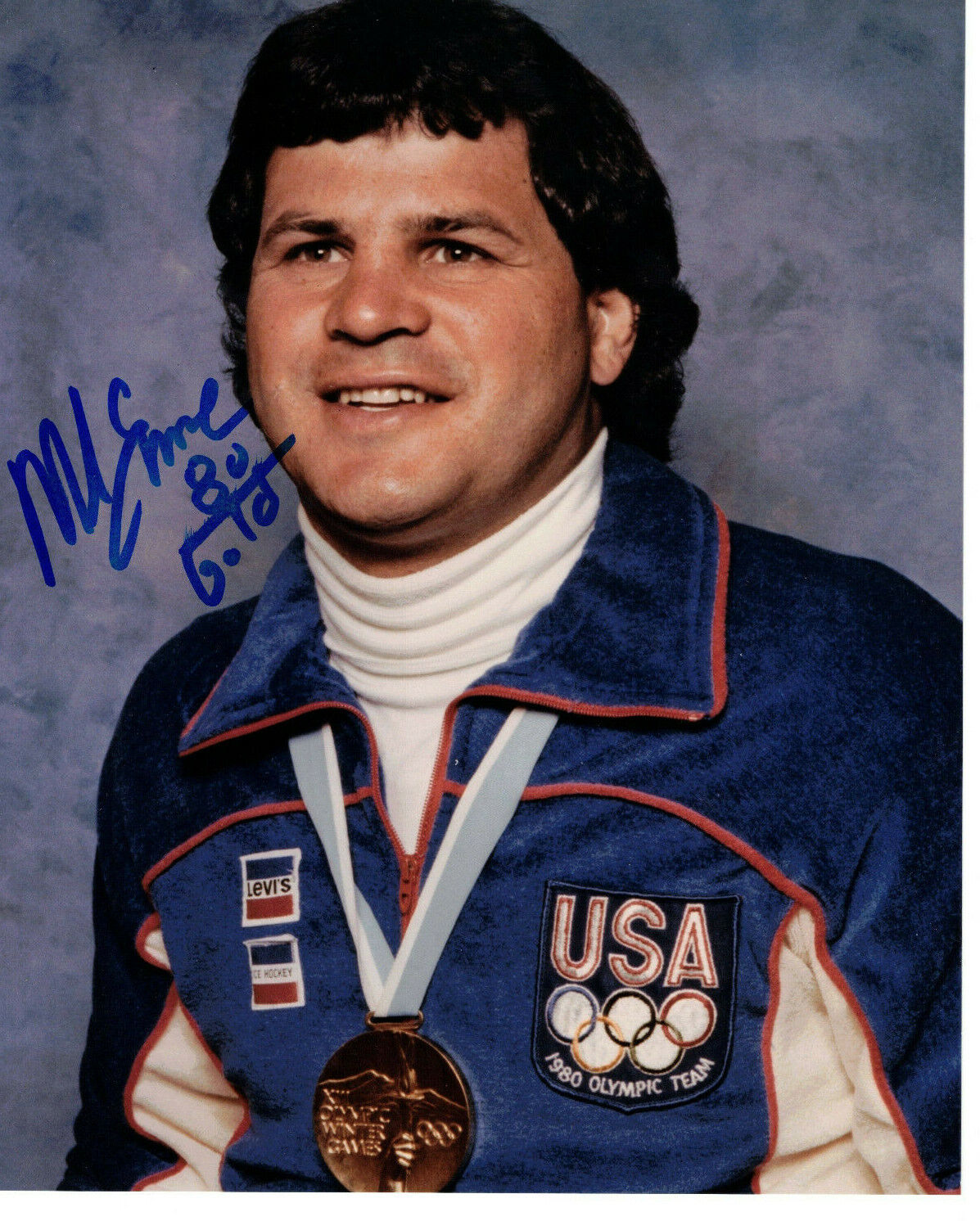 Mike Eruzione Authentic Signed 8x10 Photo Poster painting Autograph, 1980 US Olympics, Hockey