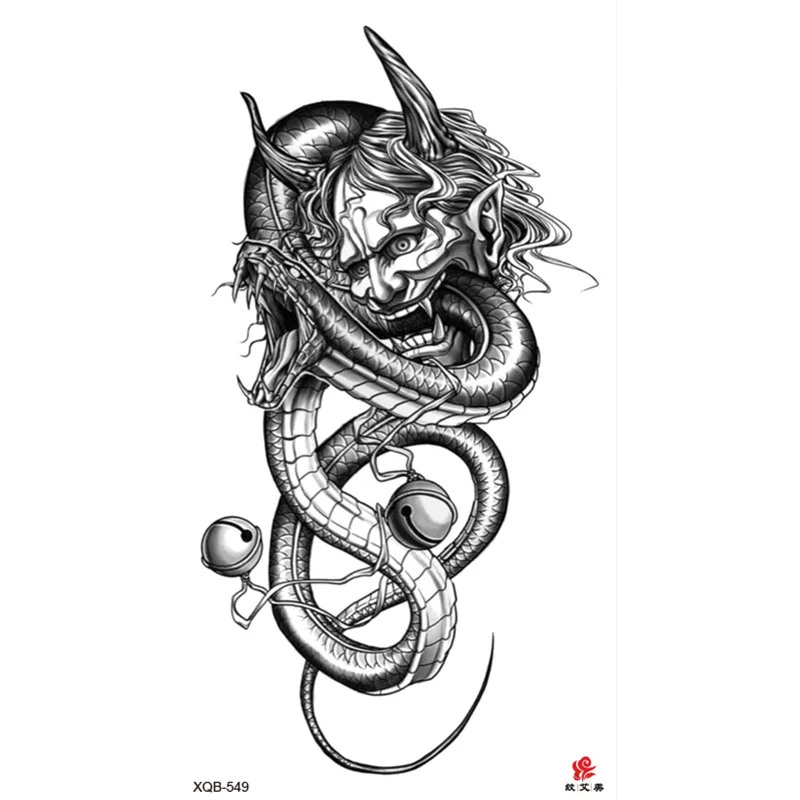 Sdrawing Full Arm Waterproof Tattoo Sticker Totem Animal Skeleton Small Arm Tattoo Sticker