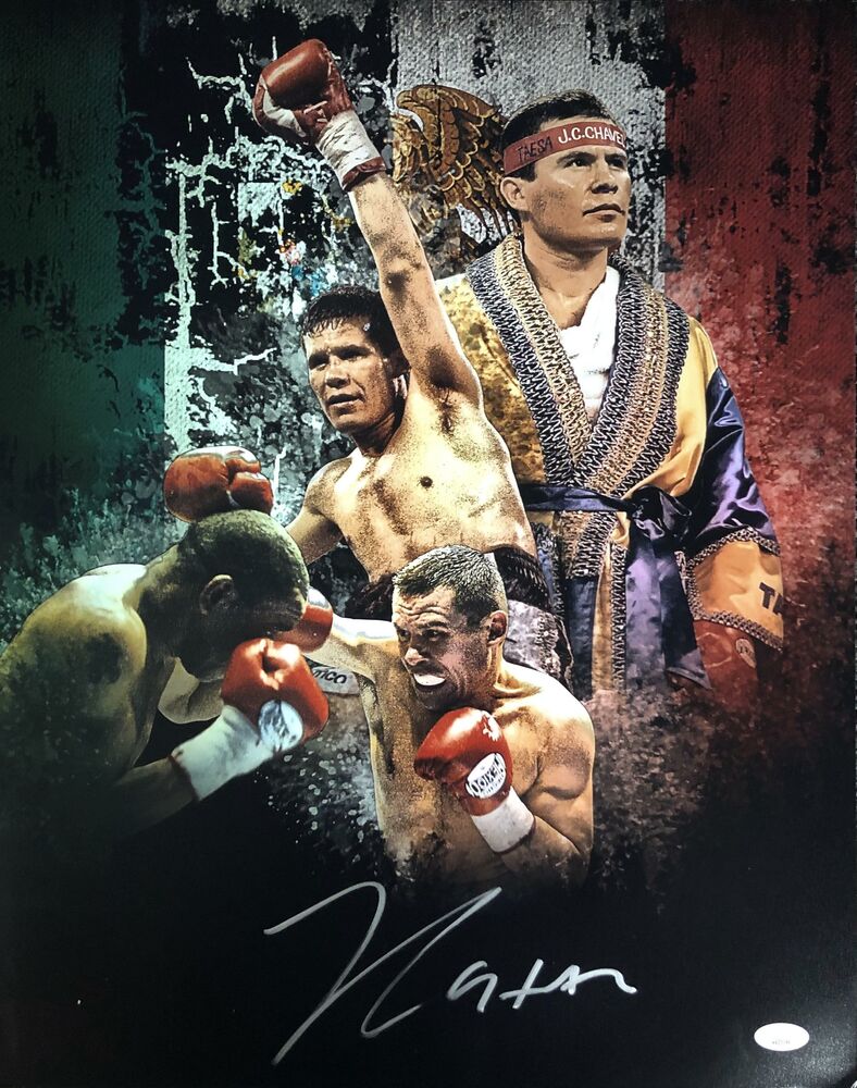 Julio Cesar Chavez Autograph 16x20 Photo Poster painting Boxing Hall of Famer Signed