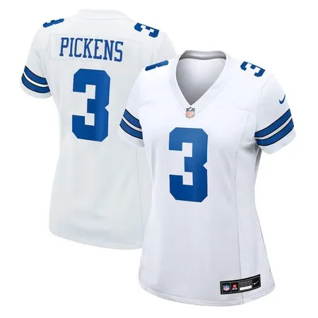 Women's Dallas Cowboys #3 George Pickens  White Game Jersey