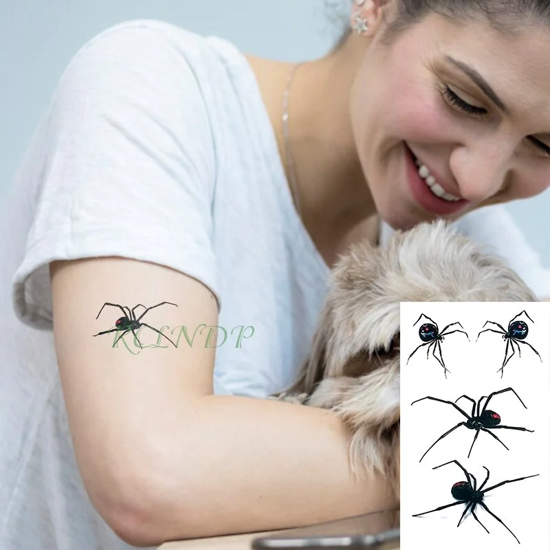 Waterproof Temporary Tattoo Sticker 3D Scary awful Spider Fake Tatto Flash Tatoo Tatouage Wrist Foot Hand For Men Girl Women