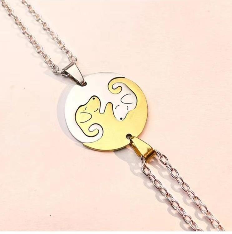 2BFF Couples Cute  Dogs Pendant Necklace-Mayoulove