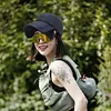 Sun Visor Hat Retractable Brim Mesh Baseball Cap Fishing Hat for Men and Women