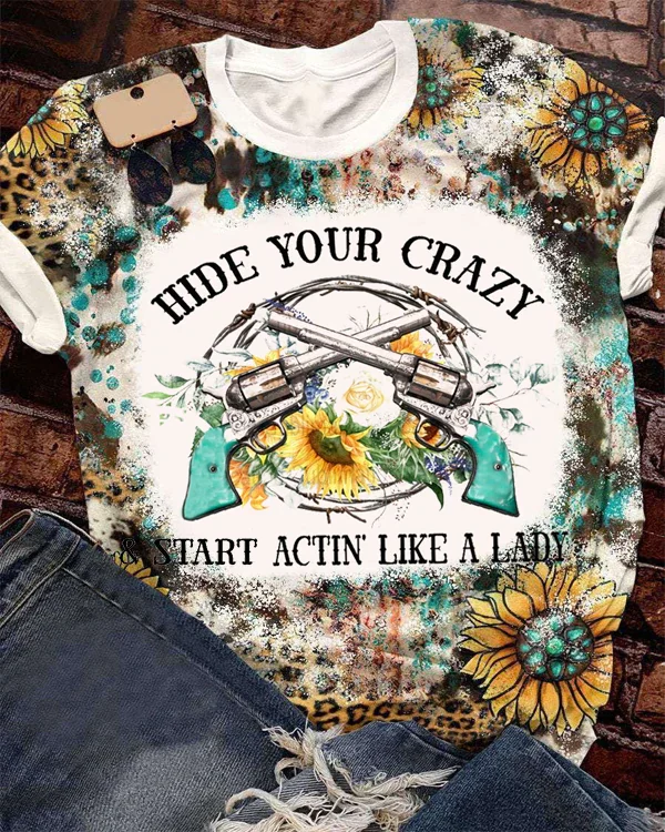 Hide Your Crazy Bleached T-Shirt