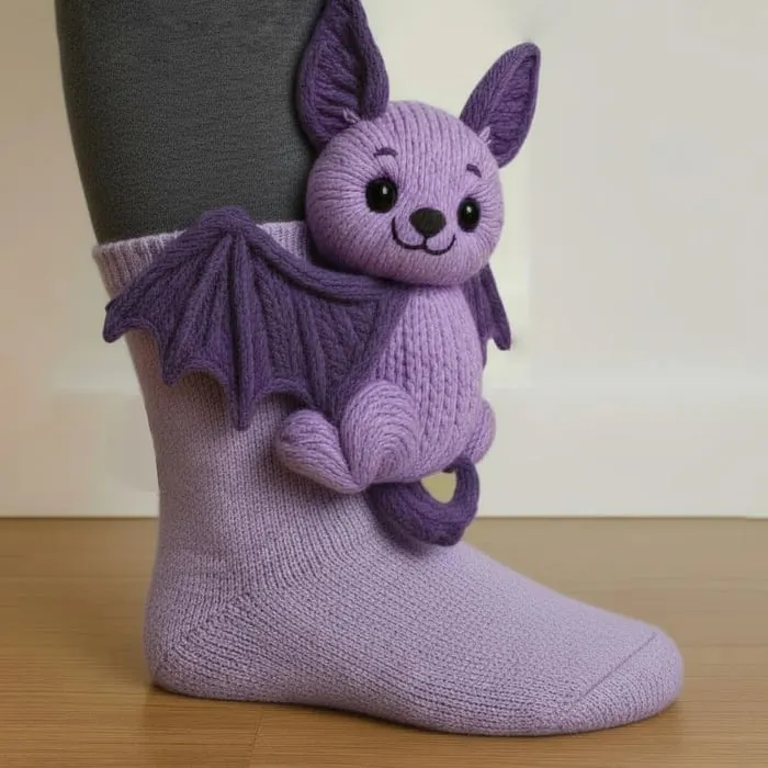 Hughug 3D Knit Animal Socks