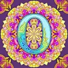 （Multi-Style)Mandala Alphabetr A-Full Round Diamond Painting 30*30CM