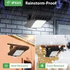 LED Solar Garden Light Outdoor Clip-on Motion Sensing Light IP65 Waterproof Camping Light for Fence Deck Wall Camping Tent Patio