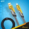 USB Cable Multi Charging Cord: 100W 4FT Black Braided Flat Cable 4-in-1 with AC Type Micro Lightning Plug &ndash; Fast Charging and Data Transfer EDC