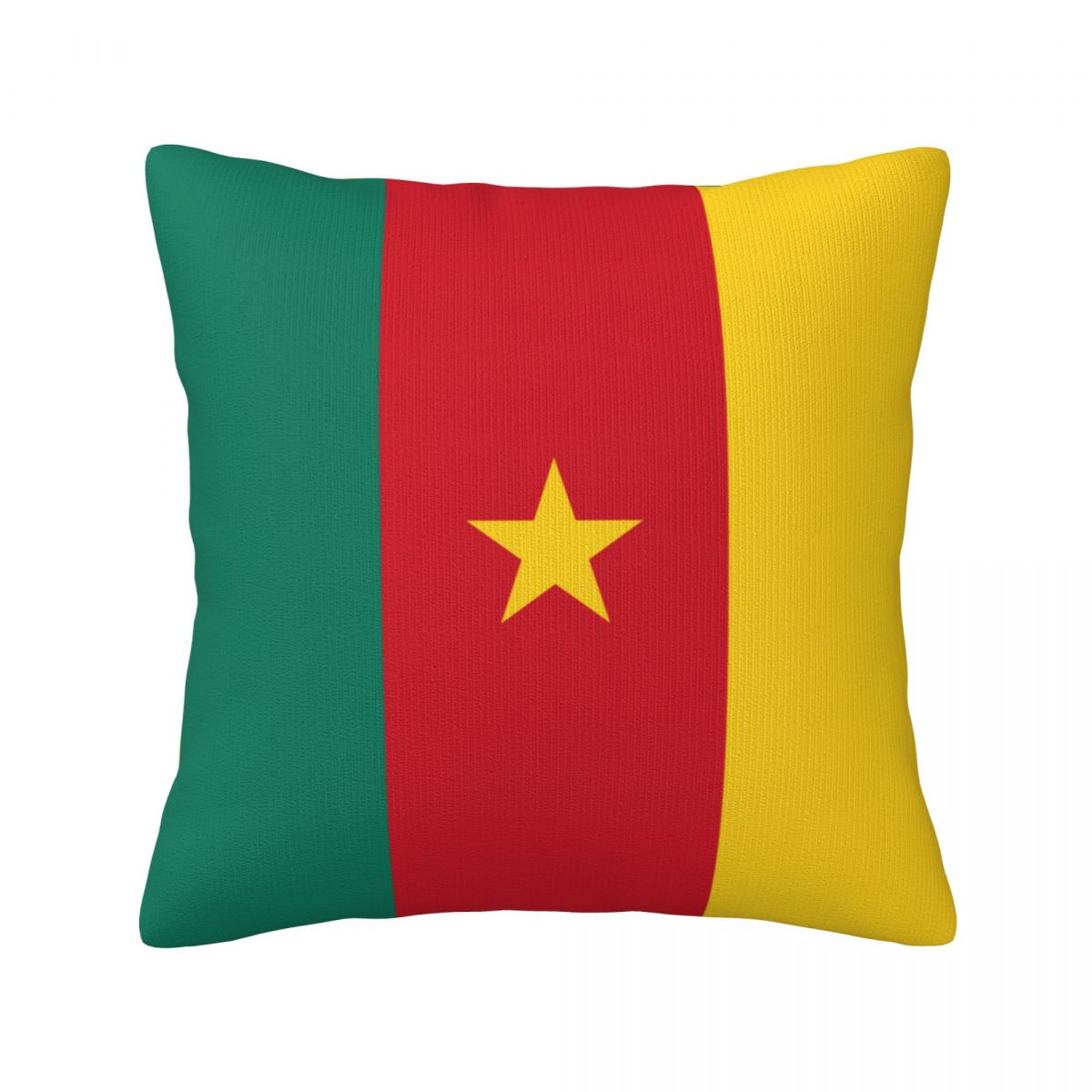 Cameroon Flag Short Plush Cushion for Home Decor
