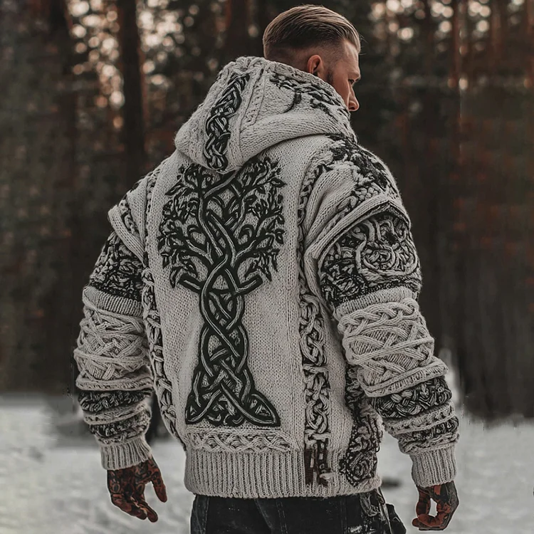 Men's Viking Celtic Knot Cozy Casual Hooded Sweater