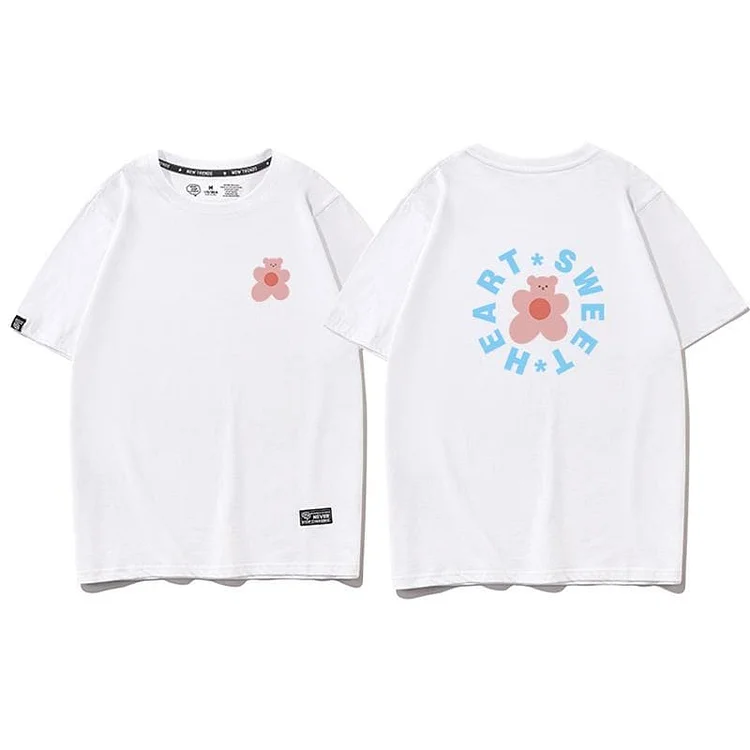 Sweet Bear Print Matching Best Friends Cotton T-shirt SP16015