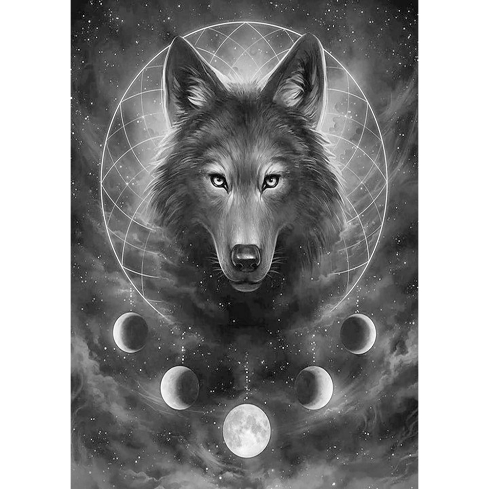 

Black White Wolf - Round Drill Diamond Painting - 30*40CM, 501 Original