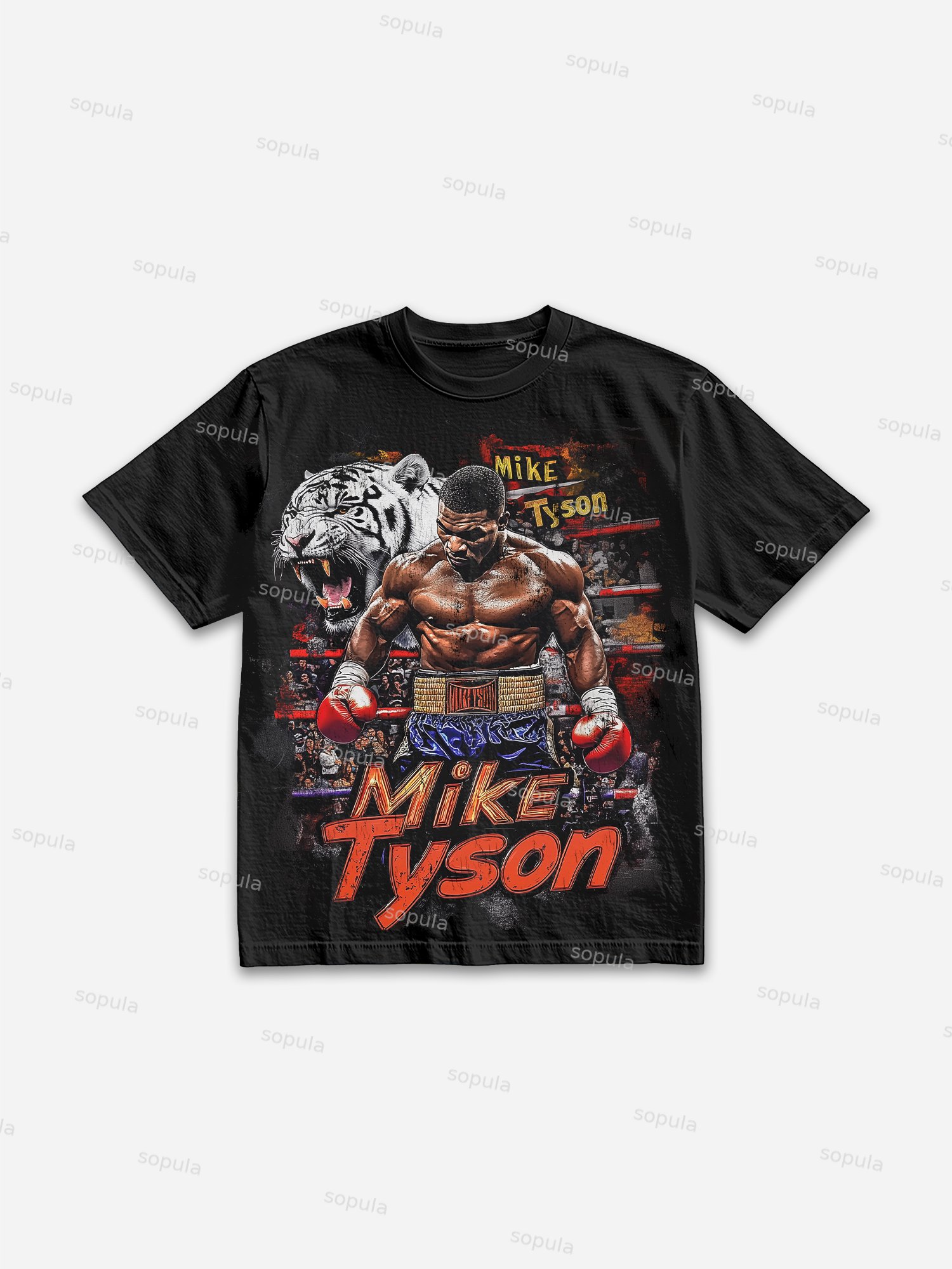 Vintage The Baddest Man On The Planet Boxer Graphic Cotton T-shirt - Sopula｜Premium Graphic Tees & Graphic Clothing