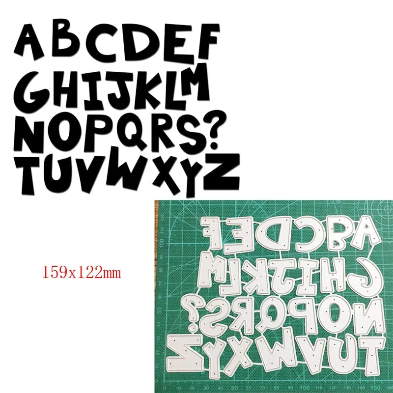 Craft Metal Cutting Dies Cut Die Mold Alphabets Letter Number Decoration Scrapbooking Dies Knife Mould Blade Punch Stencils Dies