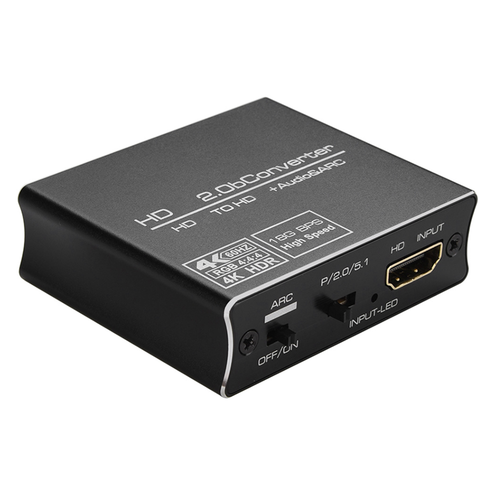 

HDMI-compatible 2.0b Audio Converter Adapter 4K 60Hz SPDIF Audio Extractor, 501 Original