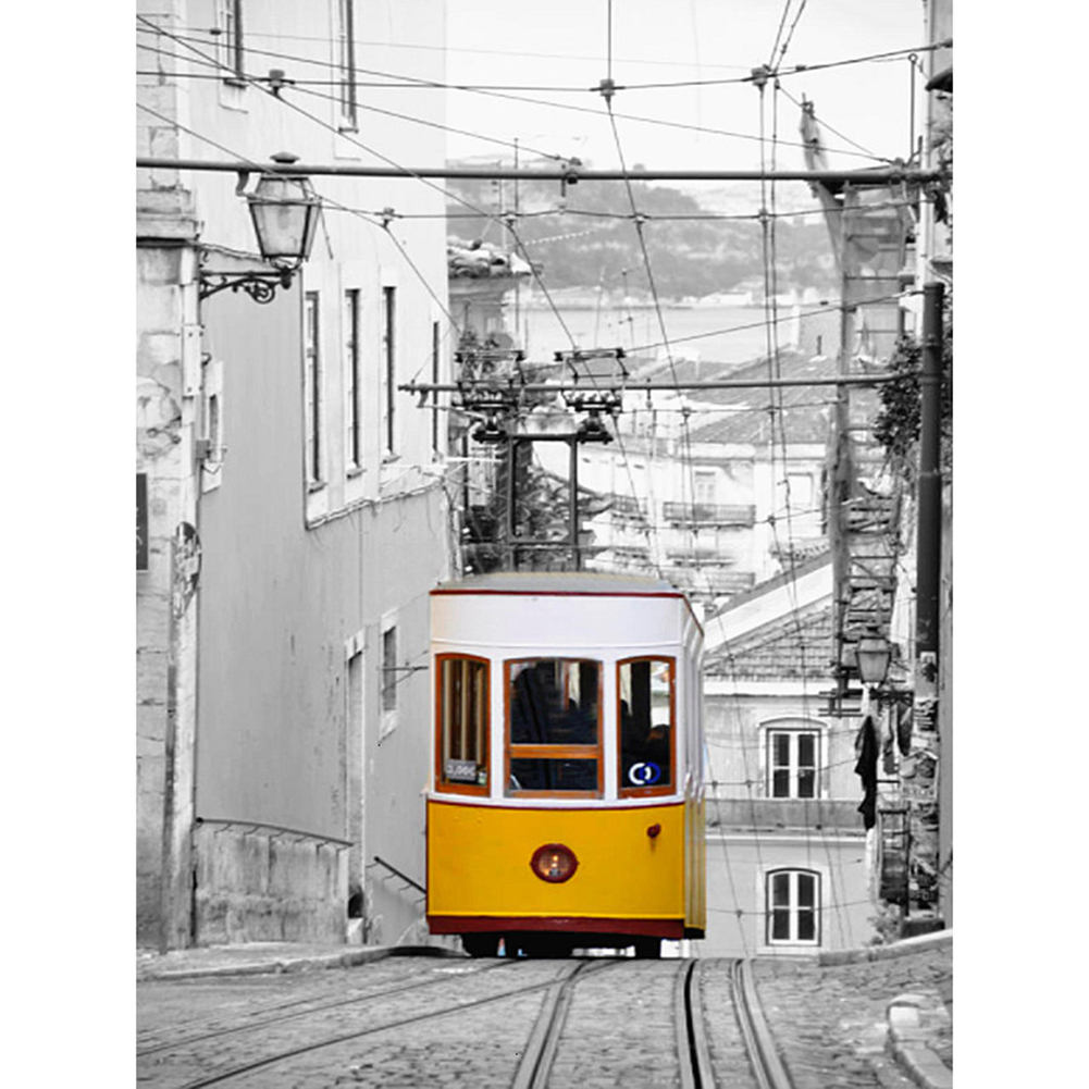 

30*40CM - Round Drill Diamond Painting - Tramcar, 501 Original