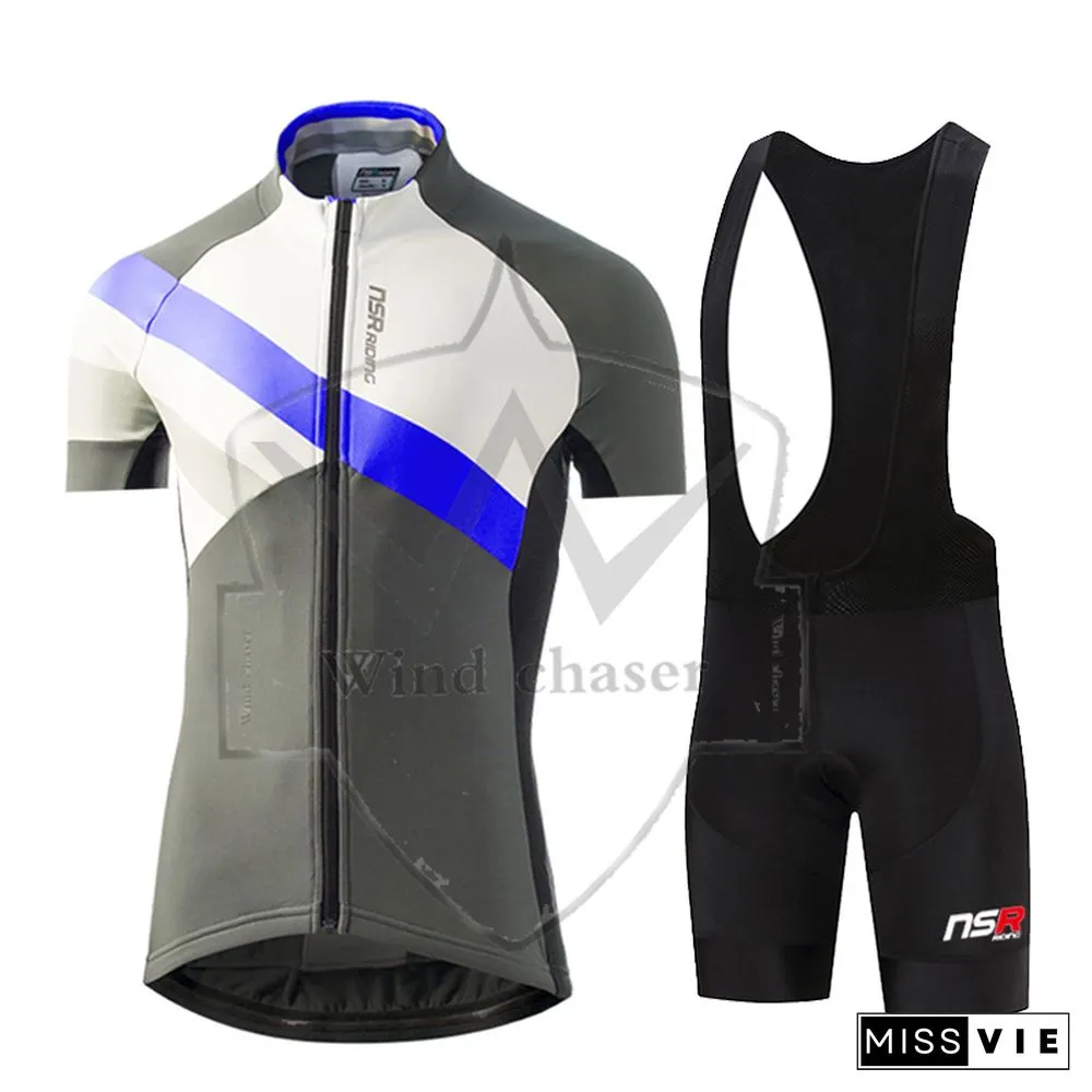 New Nsr Summer Short Sleeve Cycling Jersey Set Breathable Racing Sport Bicycle Jersey Cycling Clothing 여름 자전거 의류