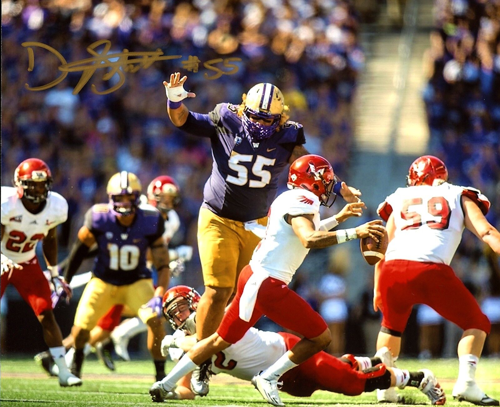 Danny Shelton 8x10 Photo Poster painting Autographed Signed AUTO UW Huskies vs EWU