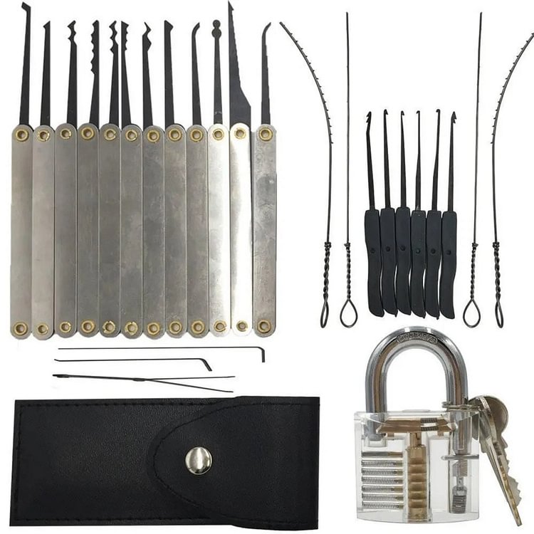 Unlock Kit Transparent Lock Pick Padlock Practice Unlocker Key Extractor
