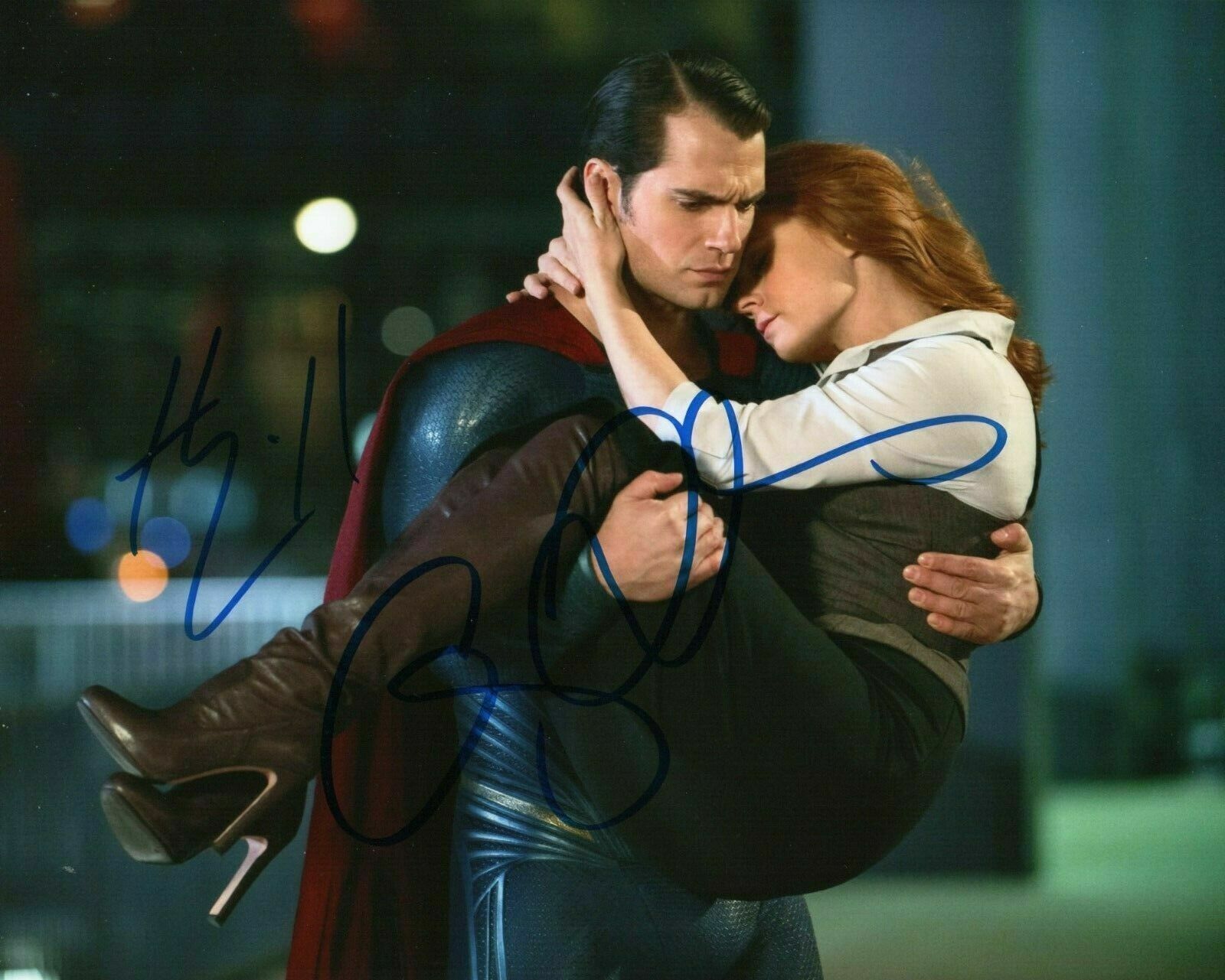 Amy Adams / Henry Cavill Autographed Signed 8x10 Photo Poster painting ( Superman ) REPRINT