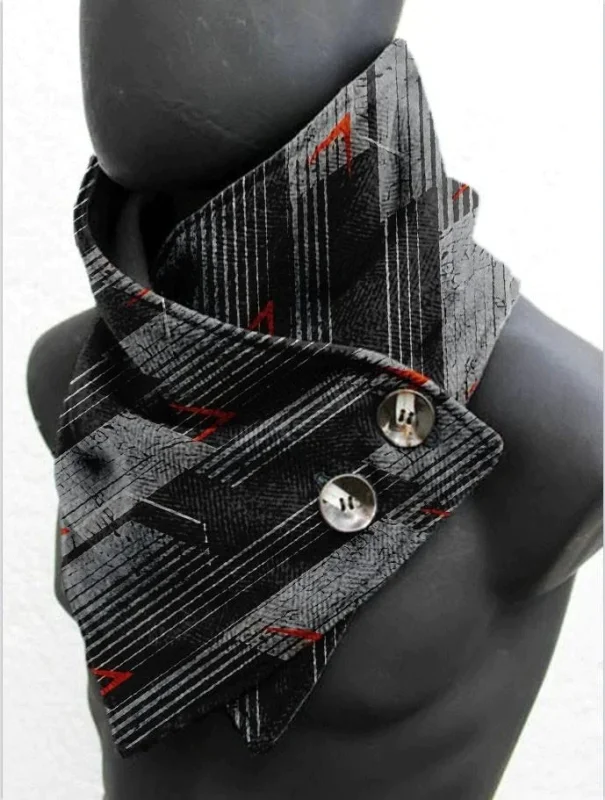 Men's autumn and winter cotton and linen scarf