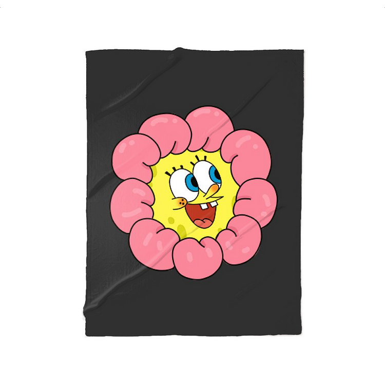 SpongeBob In A Flower SpongeBob SquarePants Fleece Blanket