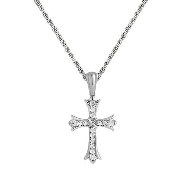 Double Color Simple Cross Necklace
