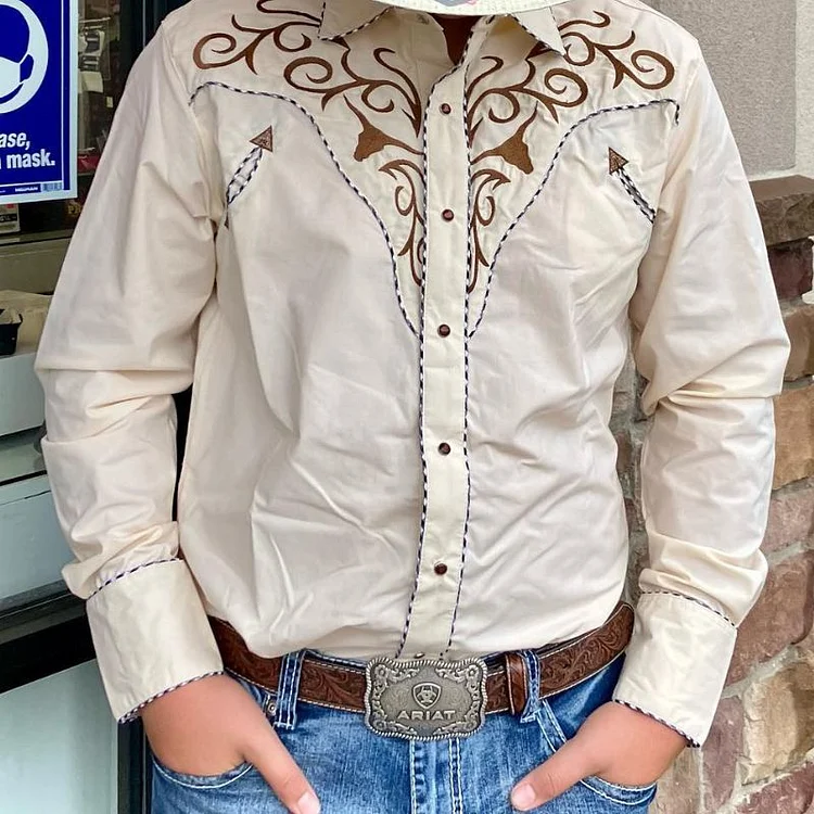 Western Vintage Print Shirt