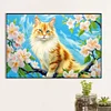 (60*40cm)Cat Flowers - Full Round Drill Diamond Painting