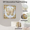 (25x25cm)DIY Pearl Painting Framed Handmade Pearl Material Art Kit Living Room Decor