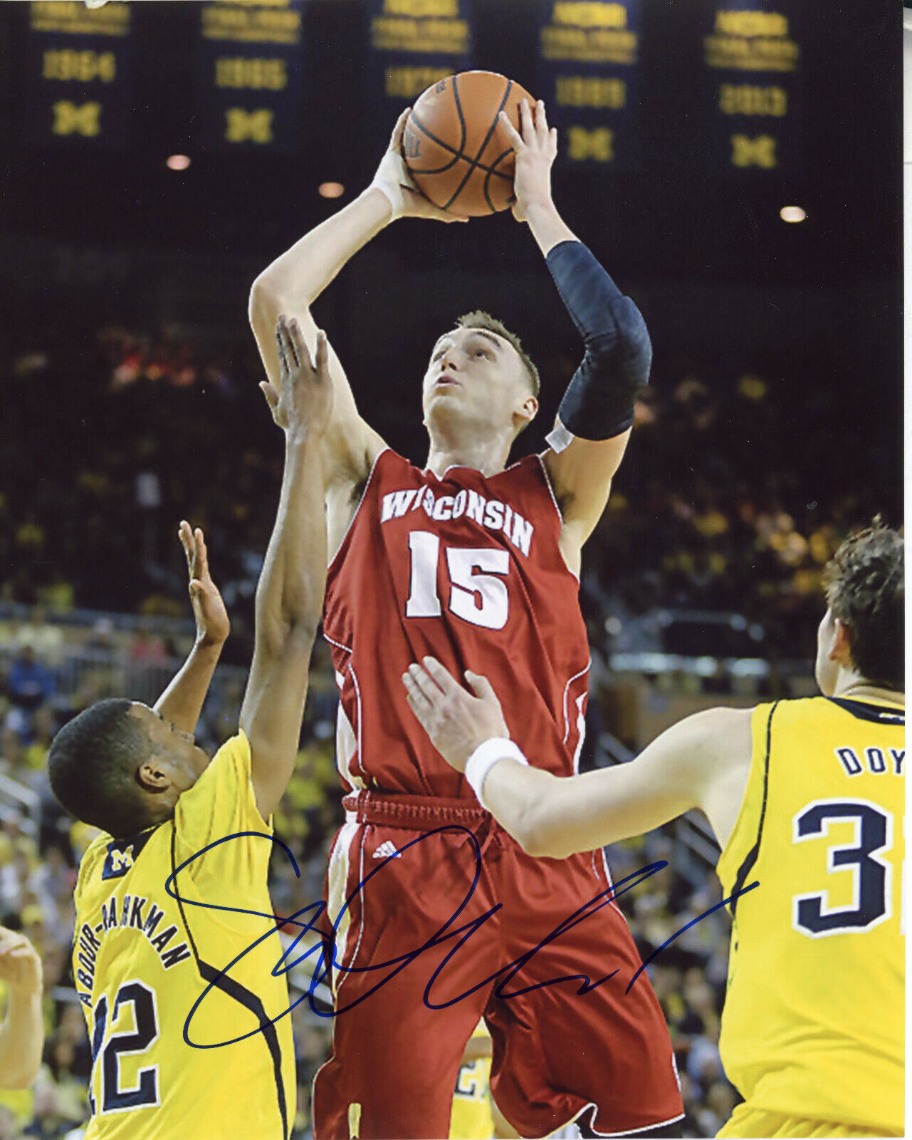 Sam Dekker Autographed 8x10 Wisconsin Badgers#S1500