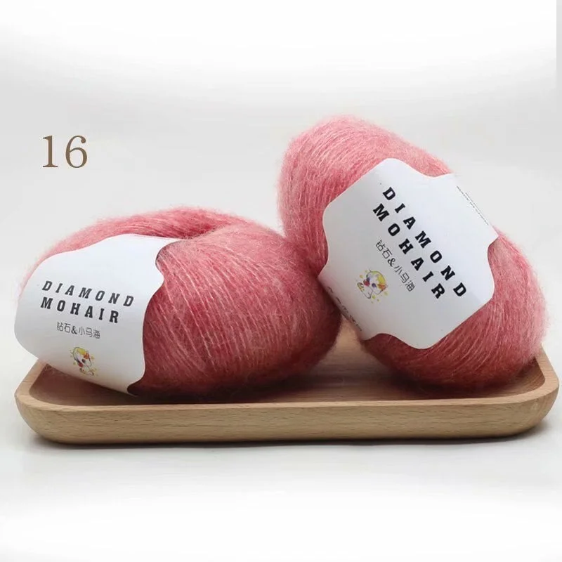 1PC=25g mohair yarn crochet cheap baby wool yarn for knitting sweater 166m 0.9mm ilos para tejer dedelgado