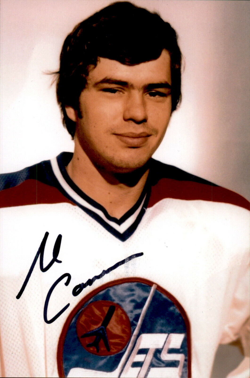 Al Cameron SIGNED autographed 4x6 Photo Poster painting WINNIPEG JETS