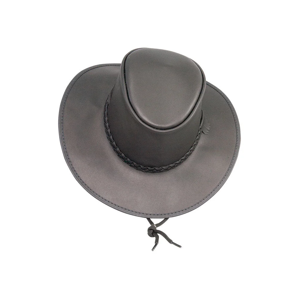 Crusher - Mens Crushable Leather Outback Hat