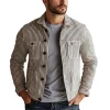 Men's Vintage Casual Striped Single Breasted Jacket