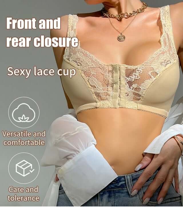 (Early Christmas Sale- 48% OFF)French lace front button bra