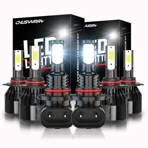 Dronehint 9005+9006+9145 LED Headlight Parts High Low Beam+Fog Light Combo White Bulbs (For: GMC) Parts