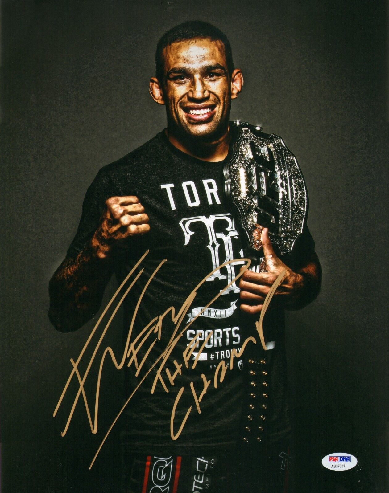 Fabricio Werdum Signed UFC 11x14 Photo Poster painting PSA/DNA COA Belt Picture Autograph 198 1