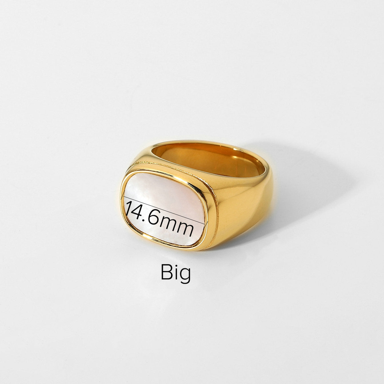 Women IG Style Geometric Stainless Steel 18K Gold Plated Rings