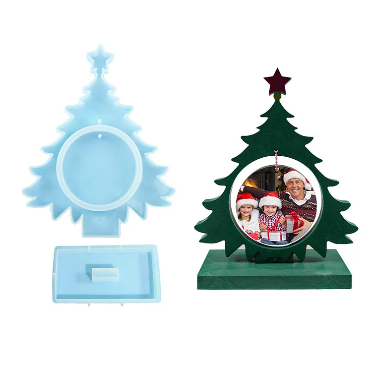 Christmas Tree Decoration Photo Frame Resin Molds Set CrazyMold