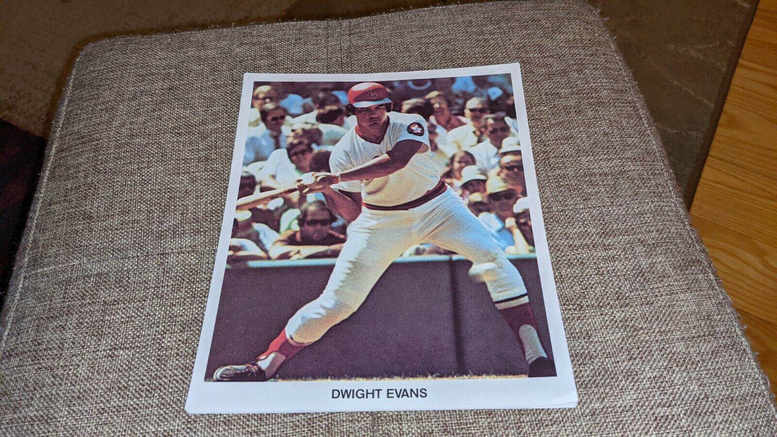 Dwight Evans Boston Red Sox 1976 Team Issued 7 x 8 1/2