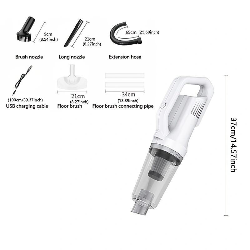 120W 12000pa Rechargeable Cordless Handheld Vacuum Cleaner Portable