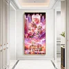 5D DIY Full Round Drill Diamond Painting Rose Manor Home Decoration Art Craft