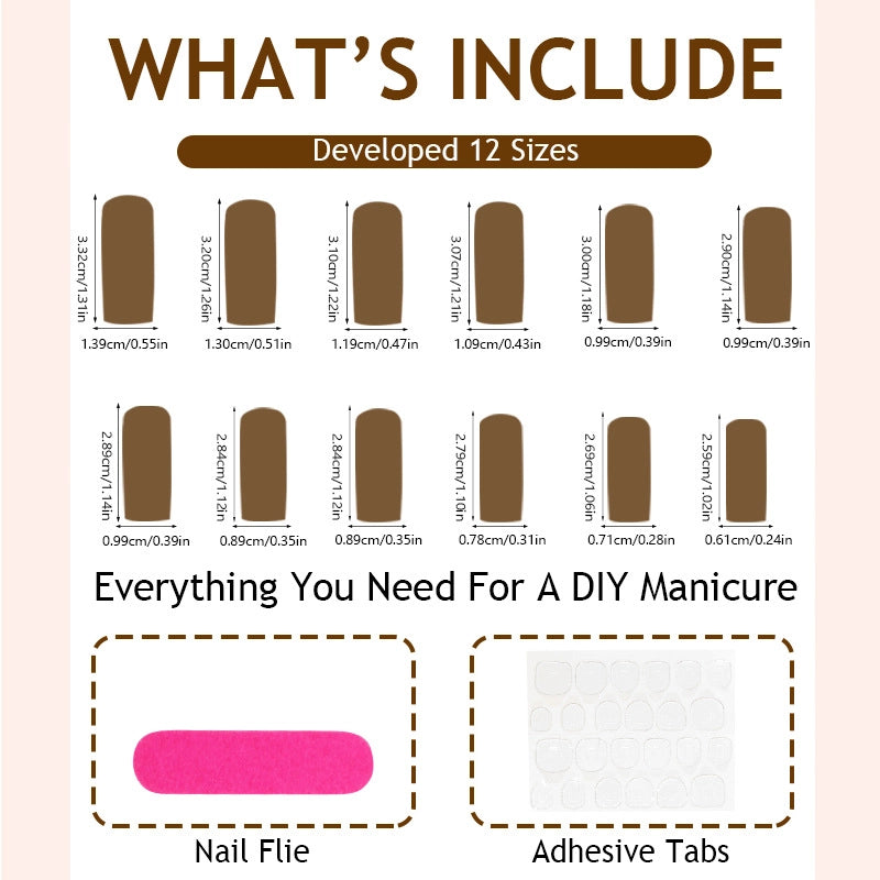 French Style Minimalist Flower Butterfly ABS Press-on Nails 1 Set